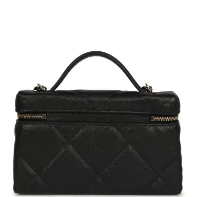 Chanel Chanel Top Handle Long Vanity Case with Chain Black Shiny Caviar Light Gold Hardware | Thumbnail 4 Chanel Chanel Top Handle Long Vanity Case with Chain Black Shiny Caviar Light Gold Hardware | Thumbnail 4