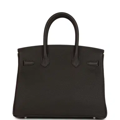 HERMÈS Hermes Birkin 30 Bai Brun Togo Palladium Hardware | Thumbnail 4