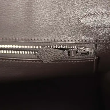 HERMÈS Hermes Birkin 30 Bai Brun Togo Palladium Hardware | Thumbnail 9