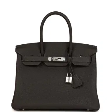 HERMÈS Hermes Birkin 30 Bai Brun Togo Palladium Hardware | Thumbnail 1