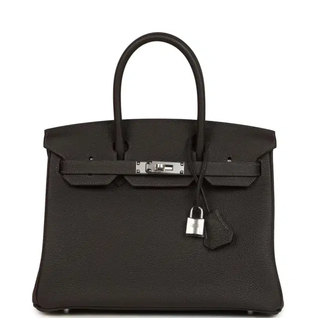 hermes Hermes Birkin 30 Bai Brun Togo Palladium Hardware