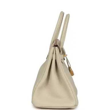 HERMÈS Hermes Birkin 30 Beton Clemence Gold Hardware | Thumbnail 3 HERMÈS Hermes Birkin 30 Beton Clemence Gold Hardware | Thumbnail 3