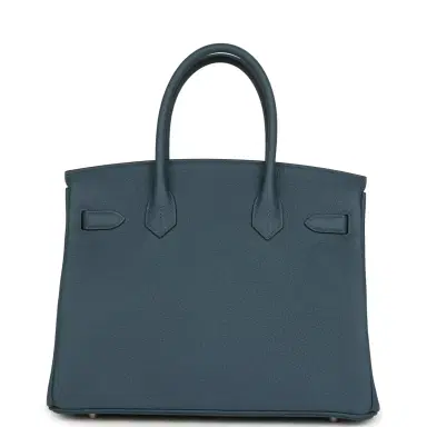 HERMÈS Hermes Birkin 30 Bleu Tempete Togo Palladium Hardware | Thumbnail 4 HERMÈS Hermes Birkin 30 Bleu Tempete Togo Palladium Hardware | Thumbnail 4