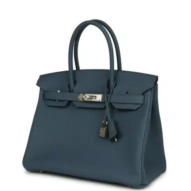HERMÈS Hermes Birkin 30 Bleu Tempete Togo Palladium Hardware | Thumbnail 5 HERMÈS Hermes Birkin 30 Bleu Tempete Togo Palladium Hardware | Thumbnail 5