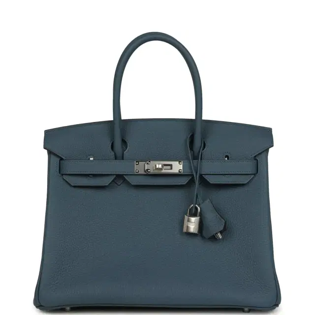 hermes Hermes Birkin 30 Bleu Tempete Togo Palladium Hardware