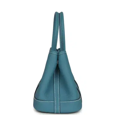 HERMÈS Hermes Garden Party Neo 23 Blue Jean Togo Palladium Hardware | Thumbnail 3