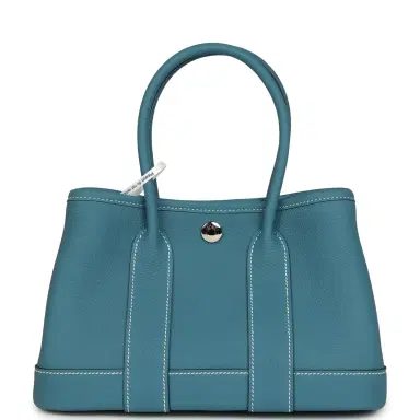 HERMÈS Hermes Garden Party Neo 23 Blue Jean Togo Palladium Hardware | Thumbnail 4