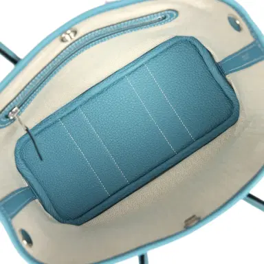 HERMÈS Hermes Garden Party Neo 23 Blue Jean Togo Palladium Hardware | Thumbnail 7
