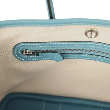 HERMÈS Hermes Garden Party Neo 23 Blue Jean Togo Palladium Hardware | Thumbnail 8