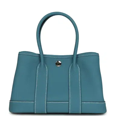 HERMÈS Hermes Garden Party Neo 23 Blue Jean Togo Palladium Hardware | Thumbnail 1