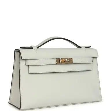 HERMÈS Hermes Kelly Pochette Gris Platine Swift Permabrass Hardware | Thumbnail 2 HERMÈS Hermes Kelly Pochette Gris Platine Swift Permabrass Hardware | Thumbnail 2
