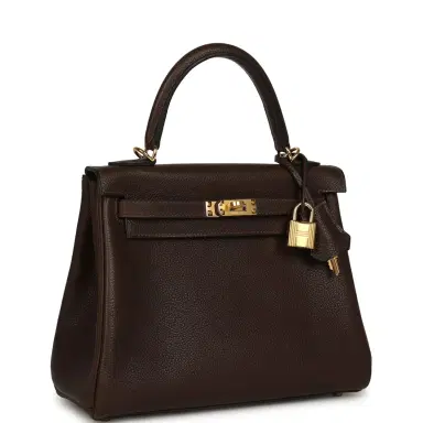 HERMÈS Hermes Kelly Retourne 25 Ebene Barenia Faubourg Gold Hardware | Thumbnail 2 HERMÈS Hermes Kelly Retourne 25 Ebene Barenia Faubourg Gold Hardware | Thumbnail 2