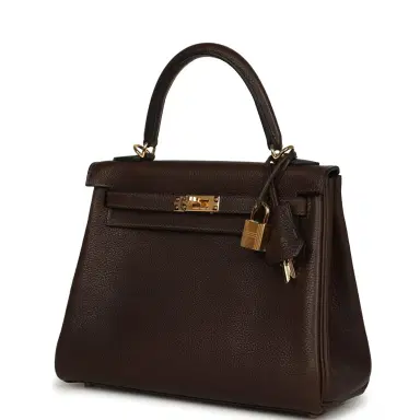 HERMÈS Hermes Kelly Retourne 25 Ebene Barenia Faubourg Gold Hardware | Thumbnail 5 HERMÈS Hermes Kelly Retourne 25 Ebene Barenia Faubourg Gold Hardware | Thumbnail 5