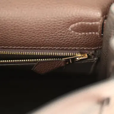 HERMÈS Hermes Kelly Retourne 25 Ebene Barenia Faubourg Gold Hardware | Thumbnail 9 HERMÈS Hermes Kelly Retourne 25 Ebene Barenia Faubourg Gold Hardware | Thumbnail 9