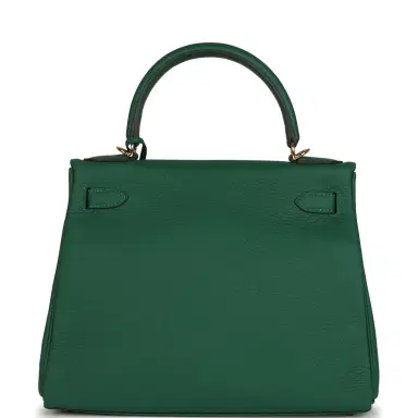 HERMÈS Hermes Kelly Retourne 28 Vert Moyen Clemence Gold Hardware | Thumbnail 4 HERMÈS Hermes Kelly Retourne 28 Vert Moyen Clemence Gold Hardware | Thumbnail 4