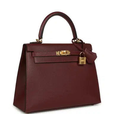 HERMÈS Hermes Kelly Sellier 25 Rouge H Madame Gold Hardware | Thumbnail 2