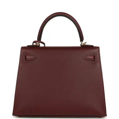 HERMÈS Hermes Kelly Sellier 25 Rouge H Madame Gold Hardware | Thumbnail 4