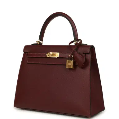 HERMÈS Hermes Kelly Sellier 25 Rouge H Madame Gold Hardware | Thumbnail 5