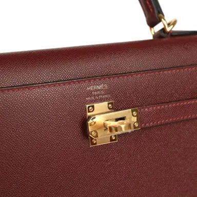 HERMÈS Hermes Kelly Sellier 25 Rouge H Madame Gold Hardware | Thumbnail 7