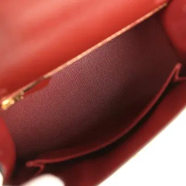 HERMÈS Hermes Kelly Sellier 25 Rouge H Madame Gold Hardware | Thumbnail 8