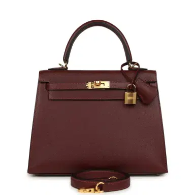 HERMÈS Hermes Kelly Sellier 25 Rouge H Madame Gold Hardware | Thumbnail 1