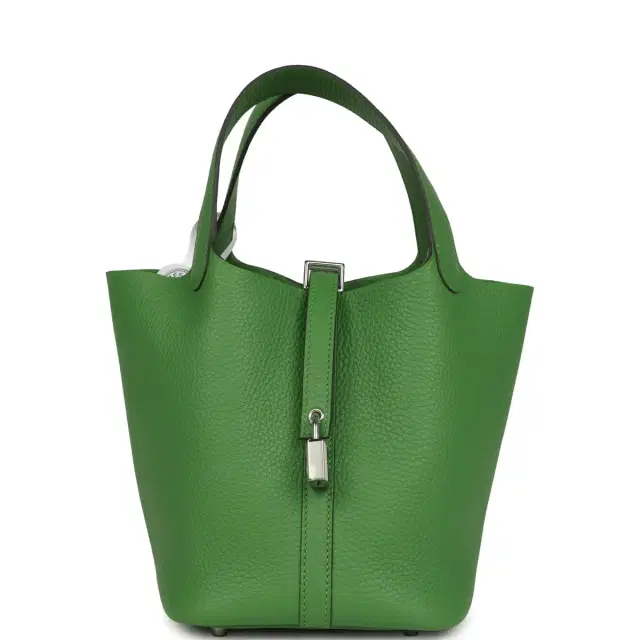hermes Hermes Picotin Lock 18 Vert Yucca Clemence Palladium Hardware