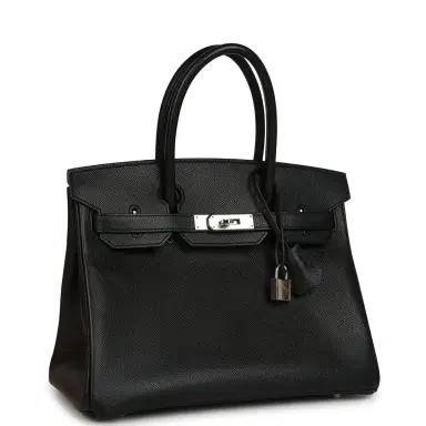 HERMÈS Pre-owned Hermes Birkin 30 Black Epsom Palladium Hardware | Thumbnail 2 HERMÈS Pre-owned Hermes Birkin 30 Black Epsom Palladium Hardware | Thumbnail 2