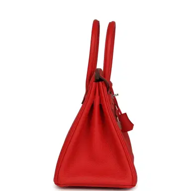 HERMÈS Pre-owned Hermes Birkin 30 Rouge de Coeur Togo Palladium Hardware | Thumbnail 3 HERMÈS Pre-owned Hermes Birkin 30 Rouge de Coeur Togo Palladium Hardware | Thumbnail 3