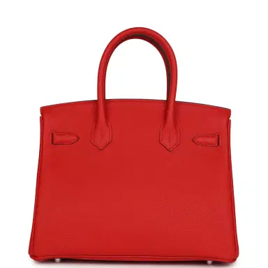 HERMÈS Pre-owned Hermes Birkin 30 Rouge de Coeur Togo Palladium Hardware | Thumbnail 4 HERMÈS Pre-owned Hermes Birkin 30 Rouge de Coeur Togo Palladium Hardware | Thumbnail 4