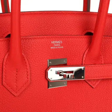 HERMÈS Pre-owned Hermes Birkin 30 Rouge de Coeur Togo Palladium Hardware | Thumbnail 7 HERMÈS Pre-owned Hermes Birkin 30 Rouge de Coeur Togo Palladium Hardware | Thumbnail 7