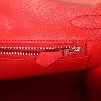 HERMÈS Pre-owned Hermes Birkin 30 Rouge de Coeur Togo Palladium Hardware | Thumbnail 9 HERMÈS Pre-owned Hermes Birkin 30 Rouge de Coeur Togo Palladium Hardware | Thumbnail 9