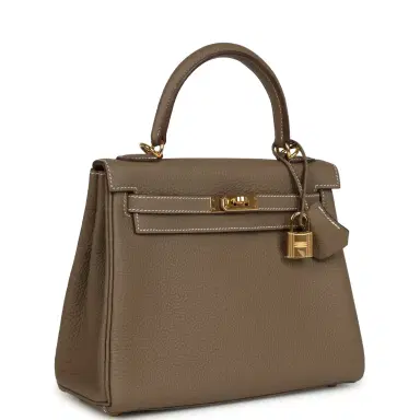 HERMÈS Pre-owned Hermes Kelly Retourne 25 Etoupe Togo Gold Hardware | Thumbnail 2