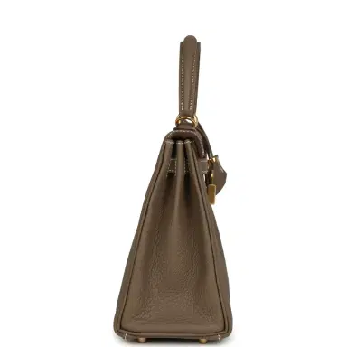 HERMÈS Pre-owned Hermes Kelly Retourne 25 Etoupe Togo Gold Hardware | Thumbnail 3