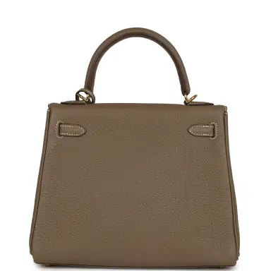 HERMÈS Pre-owned Hermes Kelly Retourne 25 Etoupe Togo Gold Hardware | Thumbnail 4