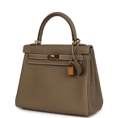HERMÈS Pre-owned Hermes Kelly Retourne 25 Etoupe Togo Gold Hardware | Thumbnail 5