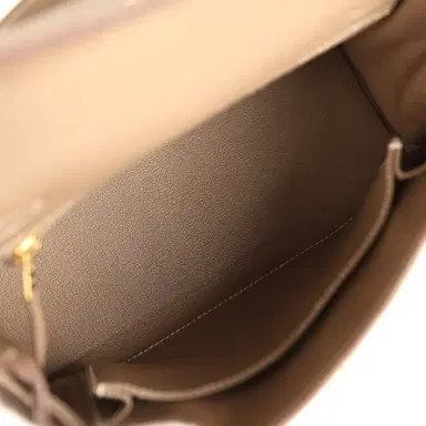 HERMÈS Pre-owned Hermes Kelly Retourne 25 Etoupe Togo Gold Hardware | Thumbnail 9
