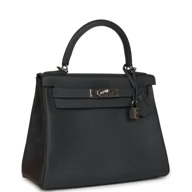 HERMÈS Pre-owned Hermes Kelly Retourne 28 Ardoise Evercolor Palladium Hardware | Thumbnail 2 HERMÈS Pre-owned Hermes Kelly Retourne 28 Ardoise Evercolor Palladium Hardware | Thumbnail 2