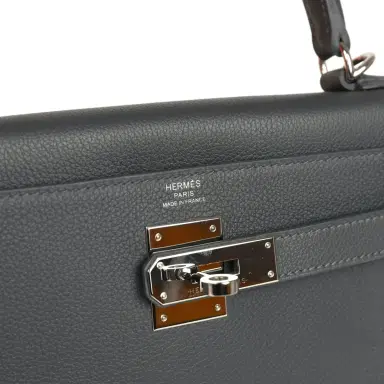 HERMÈS Pre-owned Hermes Kelly Retourne 28 Ardoise Evercolor Palladium Hardware | Thumbnail 7 HERMÈS Pre-owned Hermes Kelly Retourne 28 Ardoise Evercolor Palladium Hardware | Thumbnail 7