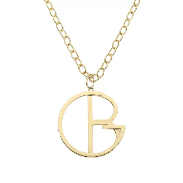 Stephanie Gottlieb Vault Sale: "GB" Large Gold Hidden Initial Necklace
