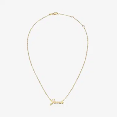 Stephanie Gottlieb Vault Sale: Signature Script "James" Necklace in Vermeil | Thumbnail 2 Stephanie Gottlieb Vault Sale: Signature Script "James" Necklace in Vermeil | Thumbnail 2
