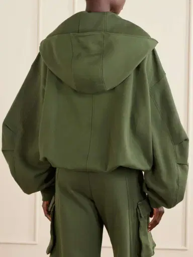 The Attico Cotton-jersey Zip-up Hoodie | Thumbnail 4 The Attico Cotton-jersey Zip-up Hoodie | Thumbnail 4