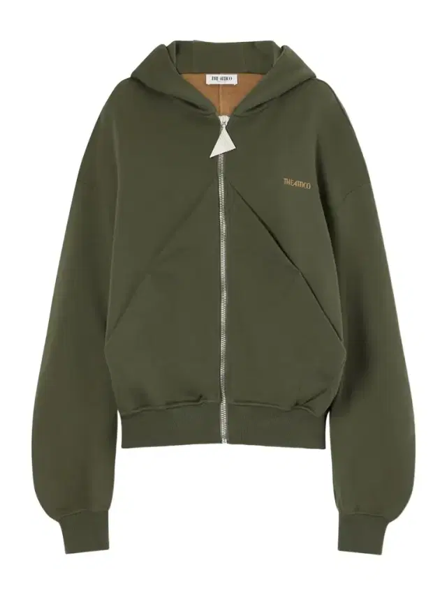 The Attico Cotton-jersey Zip-up Hoodie