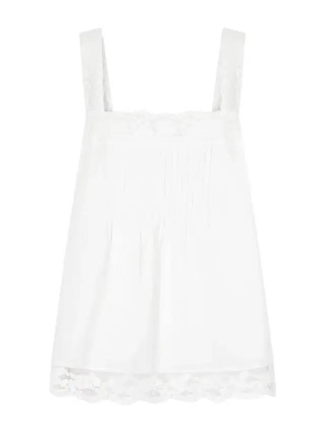 Cristina Lace-trimmed Cotton Top
