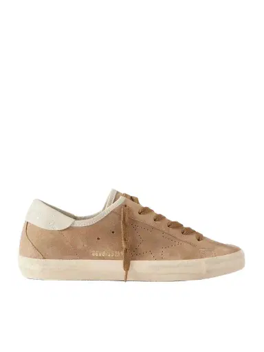 Golden Goose Super-star Leather-trimmed Suede Sneakers | Thumbnail 1 Golden Goose Super-star Leather-trimmed Suede Sneakers | Thumbnail 1