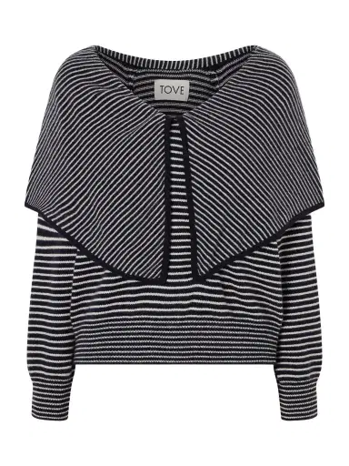 Tove Maia Tiered Striped Cashmere Sweater | Thumbnail 1 Tove Maia Tiered Striped Cashmere Sweater | Thumbnail 1