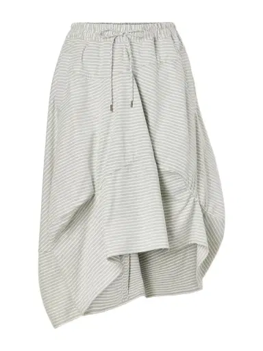Vivienne Westwood Aerodrome Asymmetric Striped Organic Cotton Drawstring Midi Skirt | Thumbnail 1