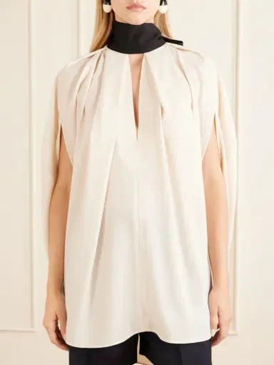 Lanvin Bow-detailed Crepe Halterneck Blouse | Thumbnail 3 Lanvin Bow-detailed Crepe Halterneck Blouse | Thumbnail 3