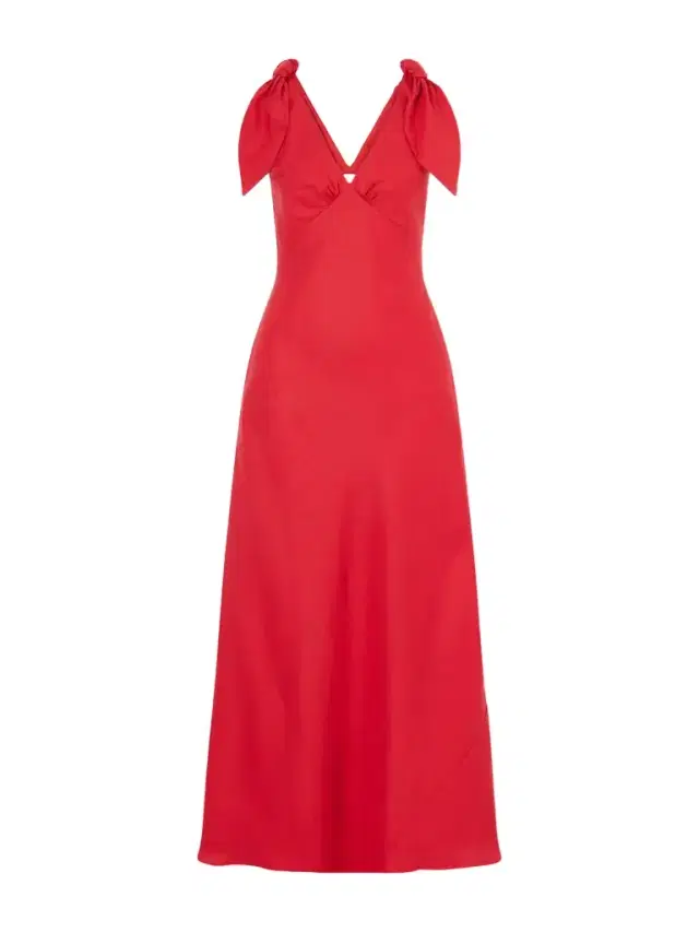 Solana Knot-detailed Linen Maxi Dress
