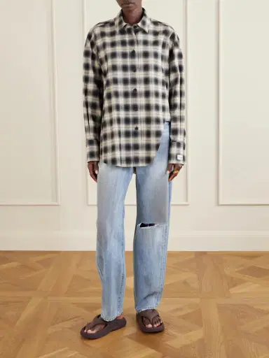 The Attico Checked Cotton-poplin Shirt | Thumbnail 2 The Attico Checked Cotton-poplin Shirt | Thumbnail 2