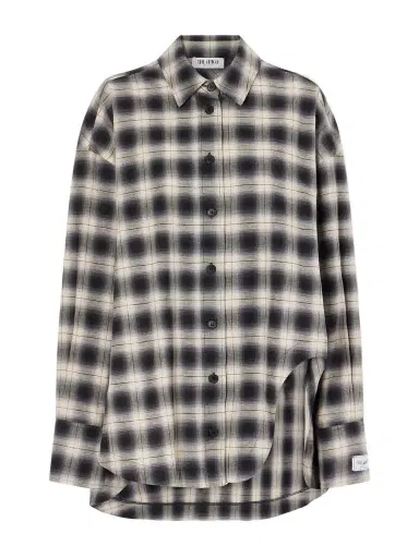The Attico Checked Cotton-poplin Shirt | Thumbnail 1 The Attico Checked Cotton-poplin Shirt | Thumbnail 1